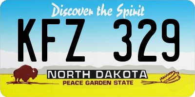 ND license plate KFZ329