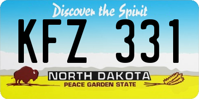 ND license plate KFZ331