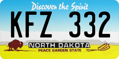 ND license plate KFZ332