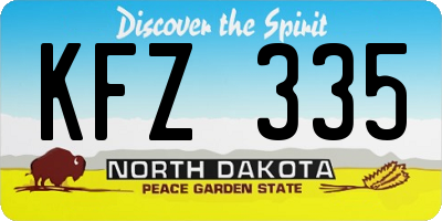 ND license plate KFZ335