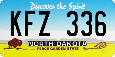 ND license plate KFZ336