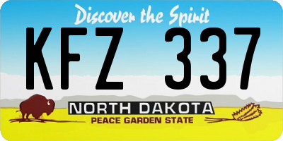 ND license plate KFZ337