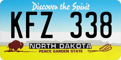 ND license plate KFZ338