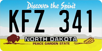 ND license plate KFZ341