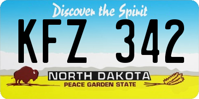 ND license plate KFZ342