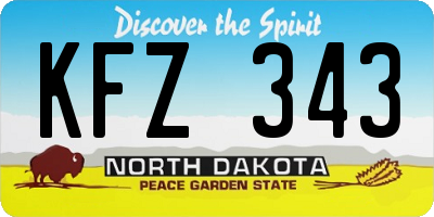 ND license plate KFZ343