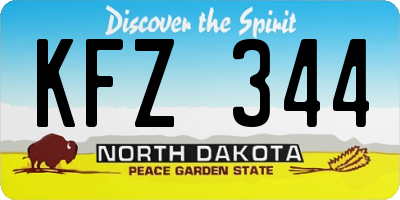 ND license plate KFZ344