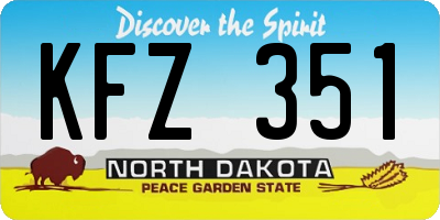 ND license plate KFZ351