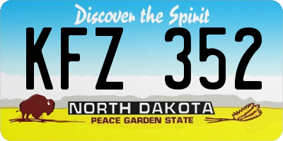 ND license plate KFZ352