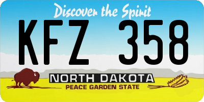 ND license plate KFZ358
