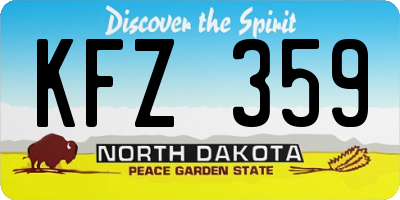 ND license plate KFZ359