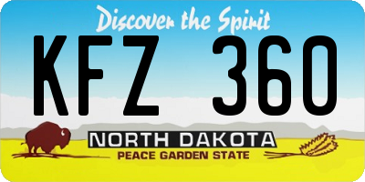 ND license plate KFZ360