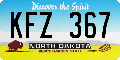 ND license plate KFZ367