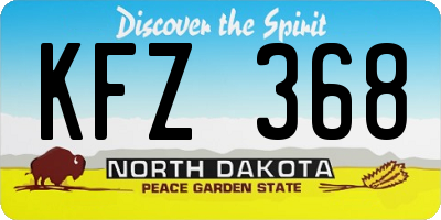 ND license plate KFZ368