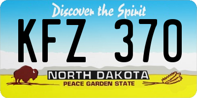 ND license plate KFZ370