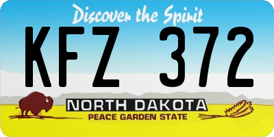 ND license plate KFZ372