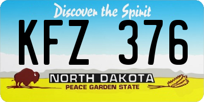 ND license plate KFZ376