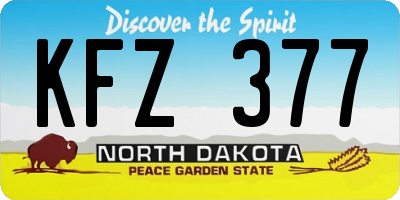 ND license plate KFZ377