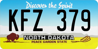 ND license plate KFZ379