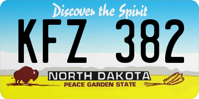 ND license plate KFZ382