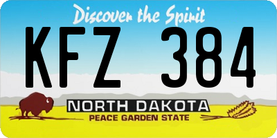 ND license plate KFZ384