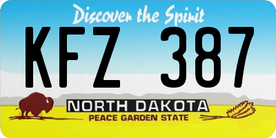 ND license plate KFZ387