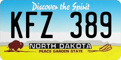 ND license plate KFZ389