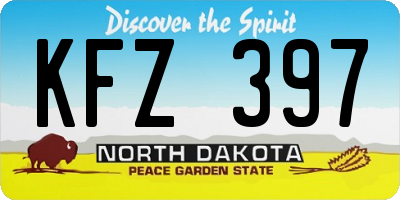 ND license plate KFZ397