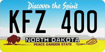 ND license plate KFZ400
