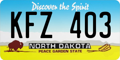 ND license plate KFZ403