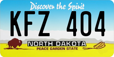 ND license plate KFZ404