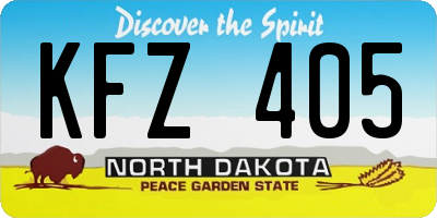 ND license plate KFZ405