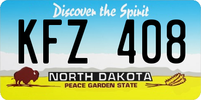 ND license plate KFZ408