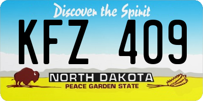 ND license plate KFZ409