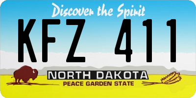 ND license plate KFZ411