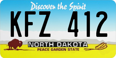ND license plate KFZ412