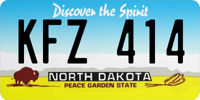ND license plate KFZ414