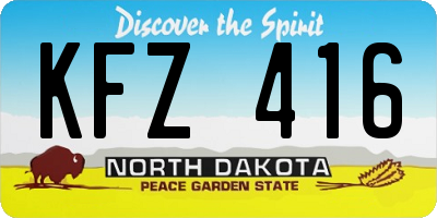 ND license plate KFZ416