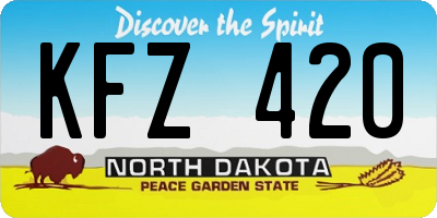 ND license plate KFZ420