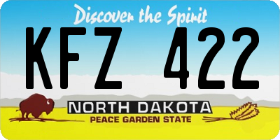 ND license plate KFZ422