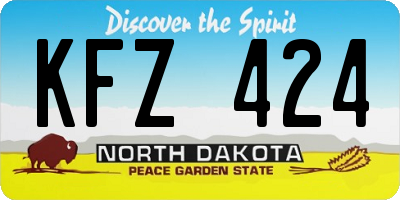 ND license plate KFZ424