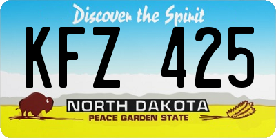 ND license plate KFZ425