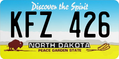 ND license plate KFZ426