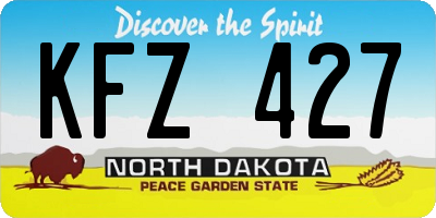 ND license plate KFZ427