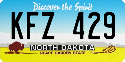ND license plate KFZ429