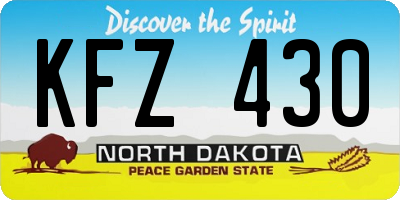 ND license plate KFZ430