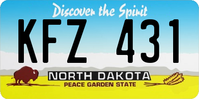ND license plate KFZ431