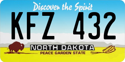 ND license plate KFZ432