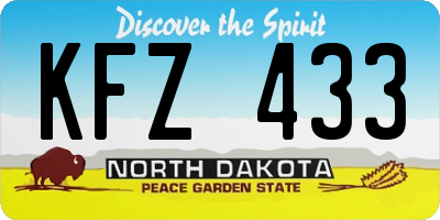 ND license plate KFZ433