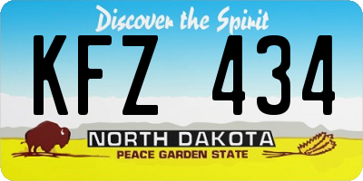 ND license plate KFZ434
